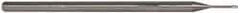 Accupro - 0.035", 0.052" LOC, 1/8" Shank Diam, 2-1/2" OAL, 3 Flute, Solid Carbide Square End Mill - Single End, Uncoated, Spiral Flute, 30° Helix, Centercutting, Series Miniature - Eagle Tool & Supply
