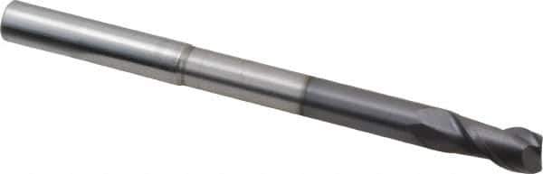 Accupro - 5/16", 5/8" LOC, 5/16" Shank Diam, 4" OAL, 2 Flute, Solid Carbide Square End Mill - Single End, AlTiN Finish, Spiral Flute, 40° Helix, Centercutting, Right Hand Cut, Right Hand Flute - Eagle Tool & Supply