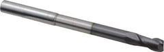 Accupro - 5/16", 5/8" LOC, 5/16" Shank Diam, 4" OAL, 2 Flute, Solid Carbide Square End Mill - Single End, AlTiN Finish, Spiral Flute, 40° Helix, Centercutting, Right Hand Cut, Right Hand Flute - Eagle Tool & Supply