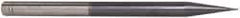 Accupro - 1/32" Diam, 1/32" LOC, 2 Flute Solid Carbide Ball End Mill - AlTiN Finish, Single End, 4" OAL, 1/4" Shank Diam, Spiral Flute - Eagle Tool & Supply