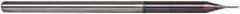 Accupro - 1/64", 0.022" LOC, 1/8" Shank Diam, 2-1/2" OAL, 3 Flute, Solid Carbide Square End Mill - Single End, AlTiN Finish, Spiral Flute, 30° Helix, Centercutting, Right Hand Cut, Right Hand Flute, Series Miniature - Eagle Tool & Supply
