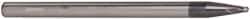 Accupro - 1/8" Diam, 1/8" LOC, 2 Flute Solid Carbide Ball End Mill - AlTiN Finish, Single End, 4" OAL, 1/4" Shank Diam, Spiral Flute - Eagle Tool & Supply