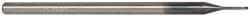 Accupro - 0.03", 0.045" LOC, 1/8" Shank Diam, 2-1/2" OAL, 3 Flute, Solid Carbide Square End Mill - Single End, AlTiN Finish, Spiral Flute, 30° Helix, Centercutting, Series Miniature - Eagle Tool & Supply