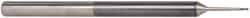 Accupro - 1/32" Diam, 1/32" LOC, 2 Flute Solid Carbide Ball End Mill - AlTiN Finish, Single End, 4" OAL, 1/4" Shank Diam, Spiral Flute - Eagle Tool & Supply