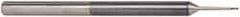Accupro - 1/32" Diam, 1/32" LOC, 2 Flute Solid Carbide Ball End Mill - AlTiN Finish, Single End, 4" OAL, 1/4" Shank Diam, Spiral Flute - Eagle Tool & Supply