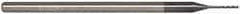 Accupro - 0.03", 0.15" LOC, 1/8" Shank Diam, 2-1/2" OAL, 3 Flute, Solid Carbide Square End Mill - Single End, AlTiN Finish, Spiral Flute, 30° Helix, Centercutting, Series Miniature - Eagle Tool & Supply