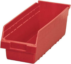 Akro-Mils - 17-7/8" Deep, Red Polymer Hopper Shelf Bin - 6" High x 6-5/8" Wide x 17-7/8" Long - Eagle Tool & Supply