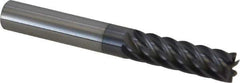 Accupro - 3/8", 1-1/4" LOC, 3/8" Shank Diam, 3" OAL, 7 Flute, Solid Carbide Square End Mill - Single End, AlTiN Finish, Spiral Flute, 37.50° Helix, Centercutting, Right Hand Cut, Right Hand Flute - Eagle Tool & Supply