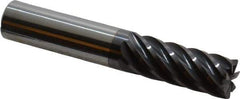 Accupro - 1/2", 7 Flute, Single End, Solid Carbide, 0.02" Corner Radius End Mill - 3" OAL, 37° Helix, Right Hand Flute, 1-1/4" LOC, Right Hand Cut - Eagle Tool & Supply