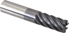 Accupro - 3/4", 7 Flute, Single End, Solid Carbide, 0.03" Corner Radius End Mill - 4" OAL, 37° Helix, Right Hand Flute, 1-5/8" LOC, Right Hand Cut - Eagle Tool & Supply