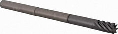 Accupro - 3/8", 1/2" LOC, 3/8" Shank Diam, 6" OAL, 7 Flute, Solid Carbide Square End Mill - Single End, nACRo Finish, Spiral Flute, 37.50° Helix, Centercutting, Right Hand Cut, Right Hand Flute - Eagle Tool & Supply