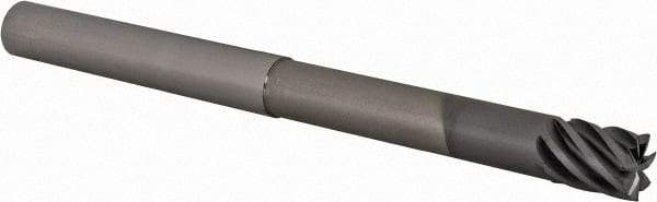 Accupro - 1/2", 5/8" LOC, 1/2" Shank Diam, 6" OAL, 7 Flute, Solid Carbide Square End Mill - Single End, nACRo Finish, Spiral Flute, 37.50° Helix, Centercutting, Right Hand Cut, Right Hand Flute - Eagle Tool & Supply