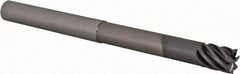 Accupro - 1/2", 5/8" LOC, 1/2" Shank Diam, 6" OAL, 7 Flute, Solid Carbide Square End Mill - Single End, nACRo Finish, Spiral Flute, 37.50° Helix, Centercutting, Right Hand Cut, Right Hand Flute - Eagle Tool & Supply