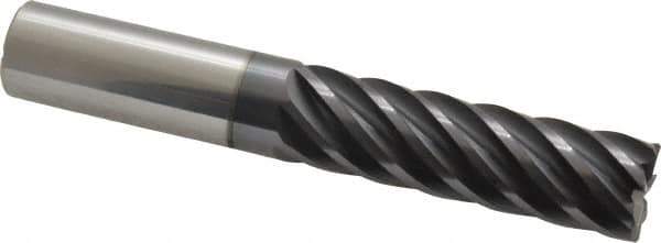 Accupro - 5/8", 7 Flute, Single End, Solid Carbide, 0.03" Corner Radius End Mill - 4" OAL, 37° Helix, Right Hand Flute, 2-1/8" LOC, Right Hand Cut - Eagle Tool & Supply