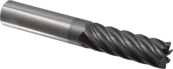 Accupro - 3/4", 7 Flute, Single End, Solid Carbide, 0.03" Corner Radius End Mill - 5" OAL, 37° Helix, Right Hand Flute, 2-1/4" LOC, Right Hand Cut - Eagle Tool & Supply
