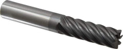Accupro - 3/4", 7 Flute, Single End, Solid Carbide, 0.03" Corner Radius End Mill - 5" OAL, 37° Helix, Right Hand Flute, 2-1/4" LOC, Right Hand Cut - Eagle Tool & Supply