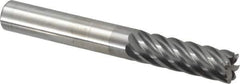 Accupro - 1/2", 7 Flute, Single End, Solid Carbide, 0.03" Corner Radius End Mill - 4" OAL, 37° Helix, Right Hand Flute, 1-5/8" LOC, Right Hand Cut - Eagle Tool & Supply