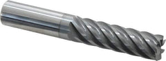 Accupro - 5/8", 7 Flute, Single End, Solid Carbide, 0.03" Corner Radius End Mill - 4" OAL, 37° Helix, Right Hand Flute, 2-1/8" LOC, Right Hand Cut - Eagle Tool & Supply