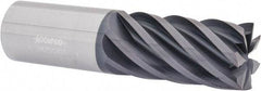 Accupro - 1", 2" LOC, 1" Shank Diam, 4" OAL, 7 Flute, Solid Carbide Square End Mill - Single End, AlTiN Finish, Spiral Flute, 37.50° Helix, Centercutting, Right Hand Cut, Right Hand Flute - Eagle Tool & Supply