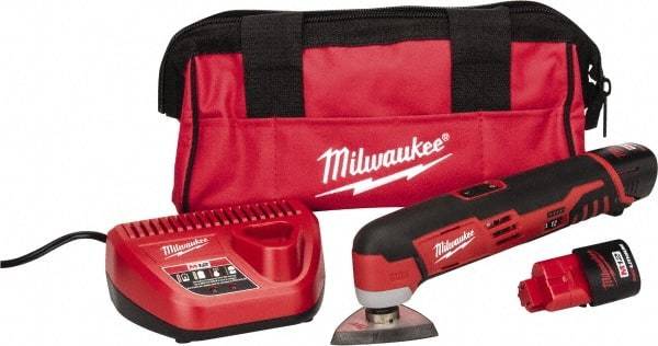 Milwaukee Tool - 12 Volt, Cordless Multi Tool Kit - 5,000 to 20,000 RPM, Battery Included - Eagle Tool & Supply