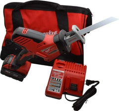 Milwaukee Tool - 18V, 0 to 3,000 SPM, Cordless Reciprocating Saw - 3/4" Stroke Length, 13" Saw Length, 1 Lithium-Ion Battery Included - Eagle Tool & Supply