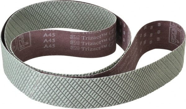 Abrasive Belt: 2″ Width, 45 Grit, Aluminum Oxide Coated, X Weighted, Dry, Series CF01A