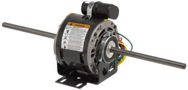 US Motors - 1/6 hp, OPAO Enclosure, Auto Thermal Protection, 1,075 RPM, 115 Volt, 60 Hz, Single Phase Permanent Split Capacitor (PSC) Motor - Size 48YZ Frame, Stud Mount, 3 Speed, Sleeve Bearings, 2.9 Full Load Amps, A Class Insulation, CCW Lead End - Eagle Tool & Supply