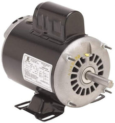 US Motors - 5 hp, ODP Enclosure, No Thermal Protection, 3,520 RPM, 230 Volt, 60 Hz, Single Phase Permanent Split Capacitor (PSC) Motor - Size 184T Frame, Rigid Mount, 1 Speed, Ball Bearings, 19.60 Full Load Amps, F Class Insulation - Eagle Tool & Supply