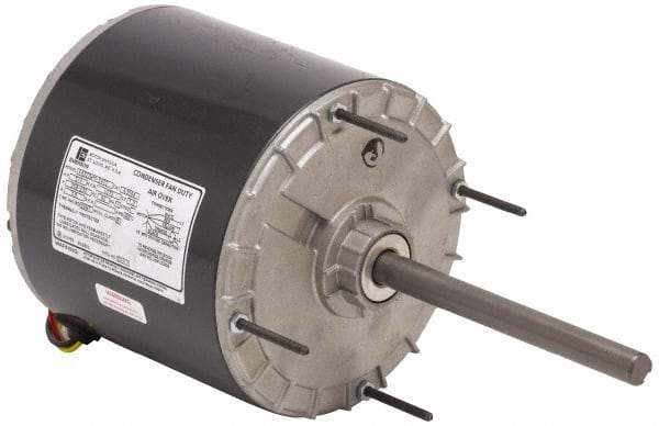 US Motors - 1 hp, OAO Enclosure, Auto Thermal Protection, 1,075 RPM, 208-230 Volt, 60 Hz, Single Phase Permanent Split Capacitor (PSC) Motor - Size 56Z Frame, Stud/Band Mount, 1 Speed, Ball Bearings, 5.2 Full Load Amps, B Class Insulation, Reversible - Eagle Tool & Supply