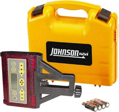 Johnson Level & Tool - Laser Level 4 AA Batteries, Laser Detector - Use With Red Beam Rotary Laser - Eagle Tool & Supply