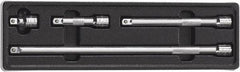 GearWrench - 3/8" Drive Socket Extension Set - 4 Pieces, Includes 1-1/2, 3, 6, 12" Lengths - Eagle Tool & Supply