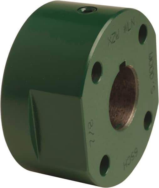 TB Wood's - 1-5/8" Bore, 3/8" x 3/16" Keyway Width x Depth, 3-1/4" Hub, 8 Flexible Coupling Hub - 3-1/4" OD, 1-23/32" OAL, Cast Iron, Order 2 Hubs, 2 Flanges & 1 Sleeve for Complete Coupling - Eagle Tool & Supply