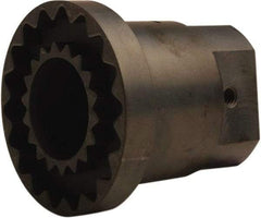 TB Wood's - 1" Bore, 1/4" x 1/8" Keyway Width x Depth, 2.46" Hub, 4 Flexible Coupling Hub & Flange - 2.46" OD, 2-1/2" OAL, Sintered Steel, Order 2 Hubs, 2 Flanges & 1 Sleeve for Complete Coupling - Eagle Tool & Supply