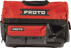 Proto - 10 Pocket Gray & Red Polyester Tool Bag - 20" Wide x 11" Deep x 15" High - Eagle Tool & Supply