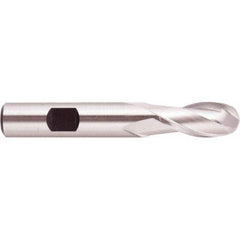 Regal Cutting Tools - 3/4" Diam, 1-5/8" LOC, 2 Flute High Speed Steel Ball End Mill - Eagle Tool & Supply