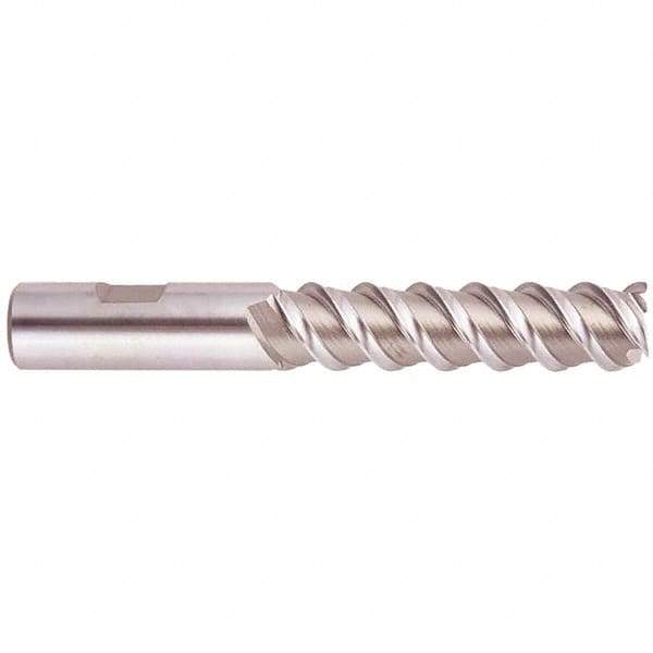 Regal Cutting Tools - 1/2", 2" LOC, 1/2" Shank Diam, 4" OAL, 3 Flute, Cobalt Square End Mill - Single End, Uncoated, Spiral Flute, 60° Helix, Centercutting, Right Hand Cut, Right Hand Flute - Eagle Tool & Supply