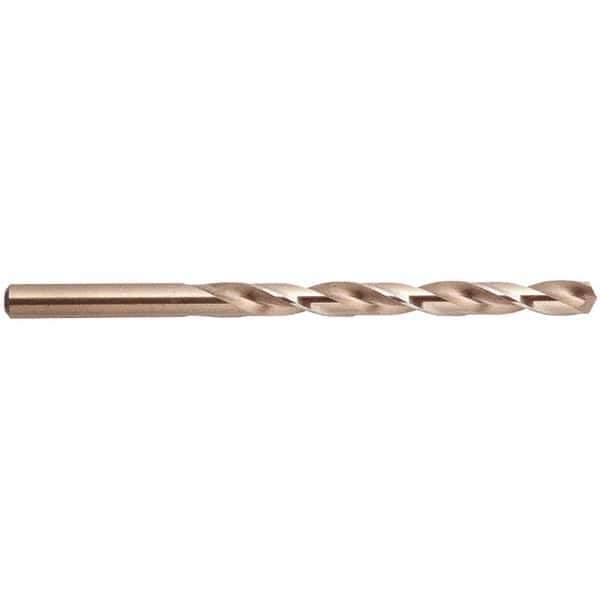 National Twist Drill - Letter L 135° Cobalt Jobber Drill - Gold Finish Finish, Right Hand Cut, Spiral Flute, Straight Shank, 4-1/4" OAL, Split Point - Eagle Tool & Supply