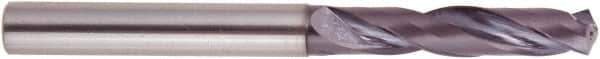 National Twist Drill - 16.5mm 140° Solid Carbide Jobber Drill - AlTiN Finish, Right Hand Cut, Spiral Flute, Straight Shank, 123mm OAL - Eagle Tool & Supply