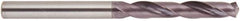 National Twist Drill - 19/64" 140° Solid Carbide Jobber Drill - AlTiN Finish, Right Hand Cut, Spiral Flute, Straight Shank, 3-9/16" OAL - Eagle Tool & Supply