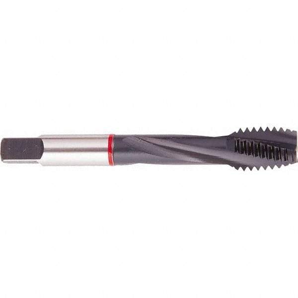 Regal Cutting Tools - M6x1.00 Metric Coarse 3 Flute 6H Bottoming Spiral Flute Tap - Powdered Metal, Oxide Finish, Right Hand Flute, Right Hand Thread, D5, Series Triple Crown - Exact Industrial Supply