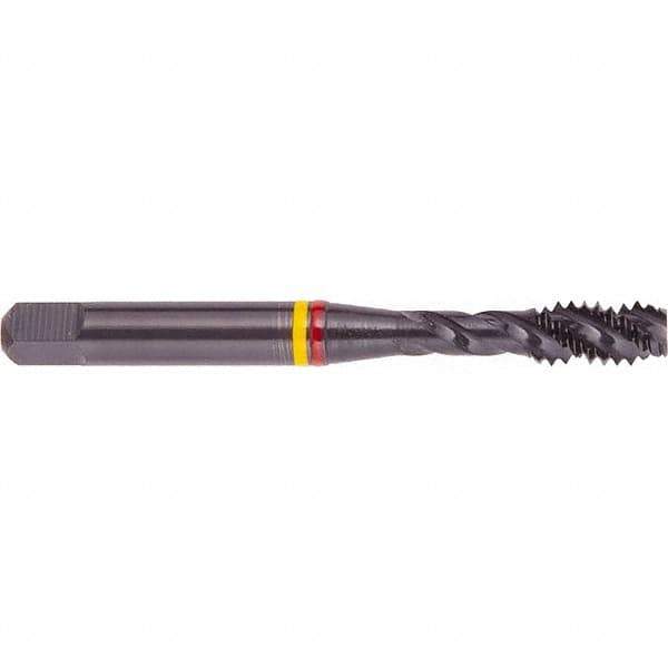 Regal Cutting Tools - #4-48 UNF 3 Flute Bottoming Spiral Flute Tap - Powdered Metal, Oxide Finish, Right Hand Flute, Right Hand Thread, H3, Series Triple Crown - Exact Industrial Supply