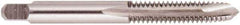 Regal Cutting Tools - M6x1.00 Metric, 2 Flute, Bright Finish, High Speed Steel Spiral Point Tap - Plug Chamfer, Right Hand Thread, 2-1/2" OAL, 1" Thread Length, 0.255" Shank Diam - Exact Industrial Supply
