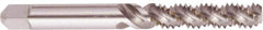 Regal Cutting Tools - M3x0.50 Metric Coarse 2 Flute 6H Bottoming Spiral Flute Tap - High Speed Steel, Bright Finish, 1-15/16" OAL, Right Hand Flute, Right Hand Thread, D3 - Exact Industrial Supply