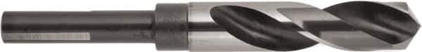 National Twist Drill - 5/8" Drill, 118° Point, High Speed Steel Silver Deming & Reduced Shank Drill Bit - Bright Finish, 6" OAL, Straight Shank, 3" Flute Length, Right Hand Cut, Spiral Flute - Eagle Tool & Supply