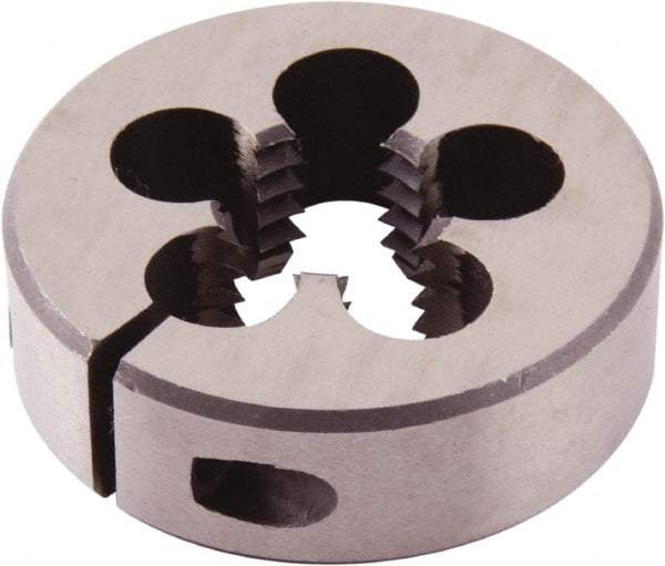 Regal Cutting Tools - M3x0.50 Metric Coarse Thread, High Speed Steel Round Die - 3/8" Thick, Right Hand Thread, Adjustable - Exact Industrial Supply