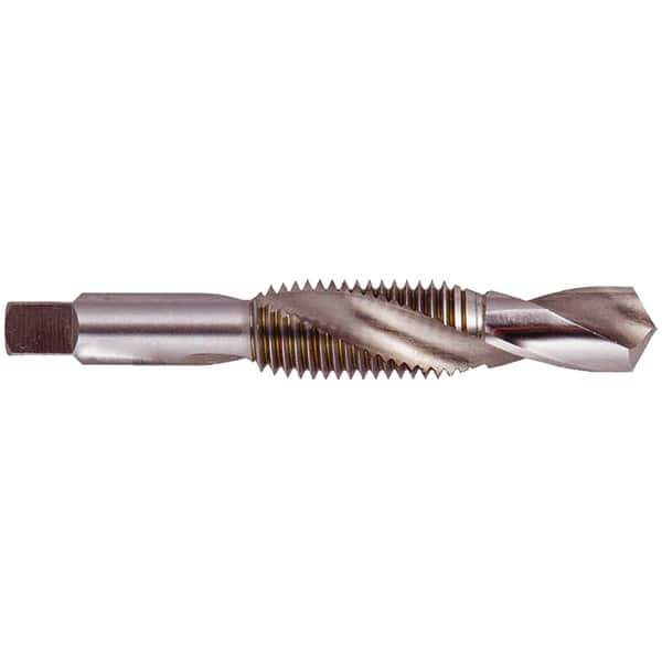 Regal Cutting Tools - 1/16-27 NPTF, 2-13/16" OAL, 0.242" Drill Diam x 11/16" Drill Length, Combination Drill & Tap - 4 Flutes, 11/16" Thread Length, High Speed Steel, Bright Finish - Eagle Tool & Supply