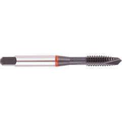Regal Cutting Tools - #4-40 UNC, 2 Flute, Oxide Finish, High Speed Steel Spiral Point Tap - Plug Chamfer, Right Hand Thread, 1-7/8" OAL, 0.335" Thread Length, 0.141" Shank Diam, 2B/3B Class of Fit, Series Triple Crown - Exact Industrial Supply