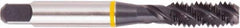 Regal Cutting Tools - M5x0.80 Metric Coarse 3 Flute 6H Bottoming Spiral Flute Tap - High Speed Steel, Oxide Finish, Right Hand Flute, Right Hand Thread, D4, Series Triple Crown - Exact Industrial Supply