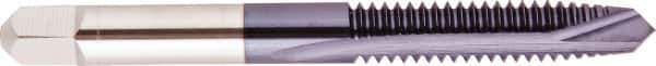 Regal Cutting Tools - 1/2-20 UNF, 3 Flute, AlTiN Finish, High Speed Steel Spiral Point Tap - Plug Chamfer, Right Hand Thread, 3-3/8" OAL, 1-21/32" Thread Length, 0.367" Shank Diam, 3B Class of Fit - Exact Industrial Supply