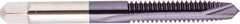 Regal Cutting Tools - 1/2-20 UNF, 3 Flute, AlTiN Finish, High Speed Steel Spiral Point Tap - Plug Chamfer, Right Hand Thread, 3-3/8" OAL, 1-21/32" Thread Length, 0.367" Shank Diam, 3B Class of Fit - Exact Industrial Supply